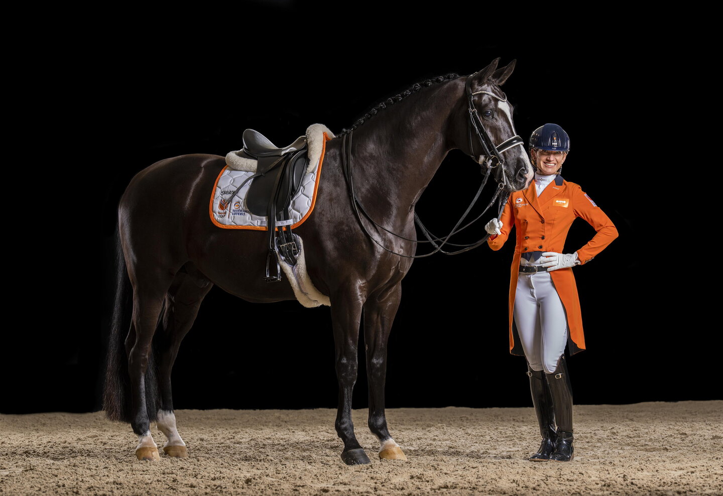 Marlies van Baalen met haar paard Go Legend