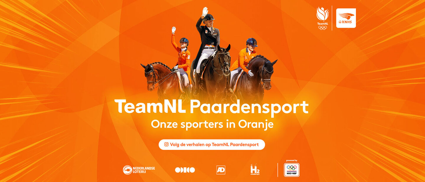 advertentie van odido als partner van teamnl en daarmee ook de paardensport
